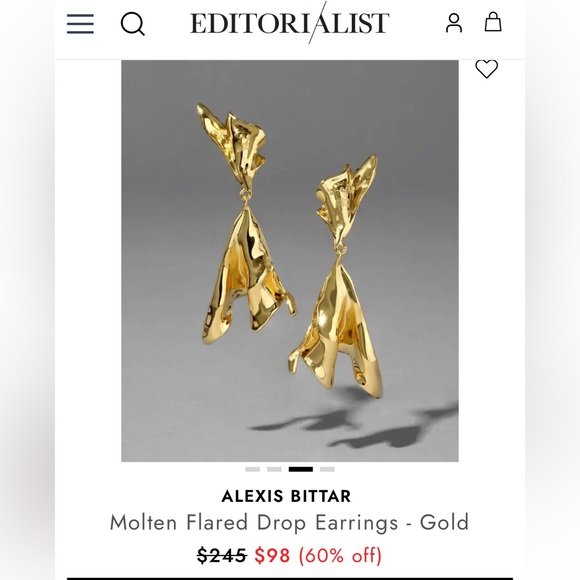 Alexis Bittar Crumpled Ruffle Drop Earrings - Picture 7 of 7